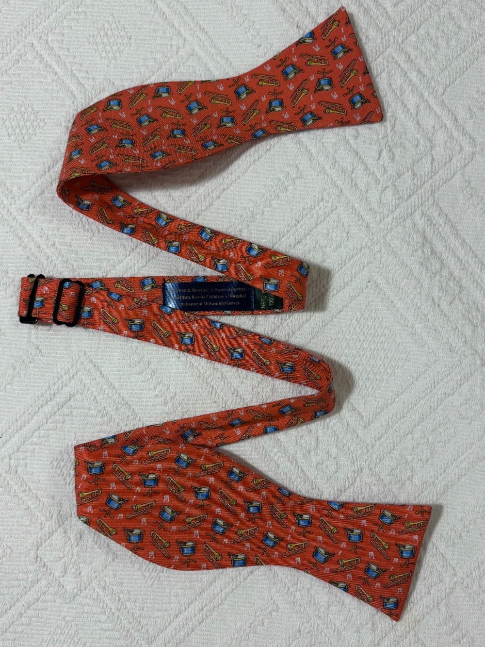 Vineyard Vines Silk Bow Tie Bourbon & Bowties Charity Exclusive Red Musical Drum